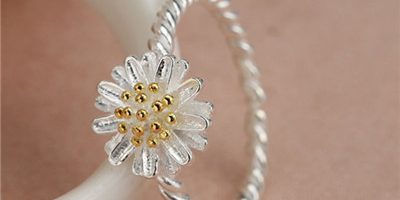 Fresh flower-shaped adjustable tail ring wholesale (1)