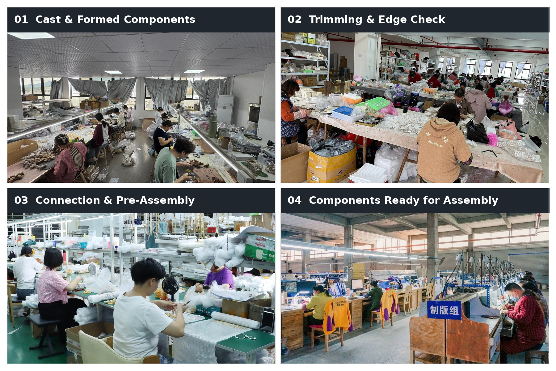 Jewelry component preparation trimming and pre-assembly process